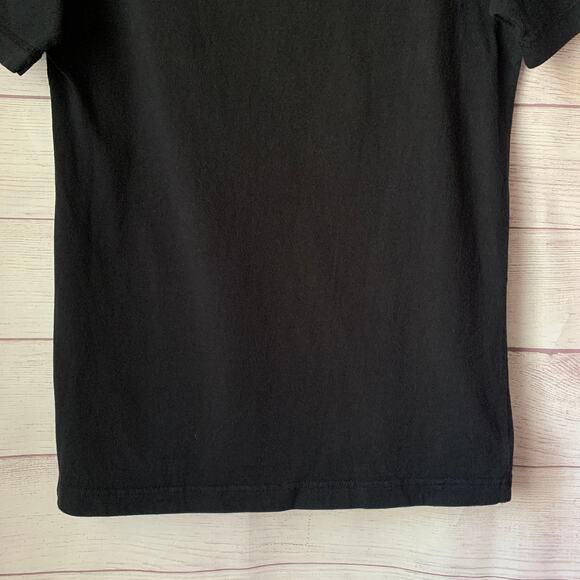 Vintage Levi Black T Shirt with Two Horse Logo Patch and Embroidery Size Medium - Picture 6 of 14